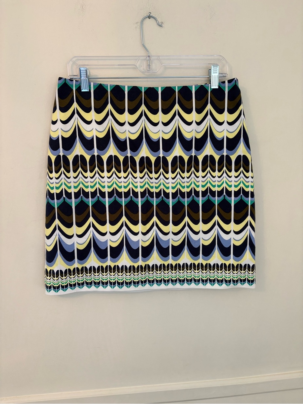 Talbots Women’s Short Geometric Print Skirt-Lined-Side Zip-Sz 8 NWT